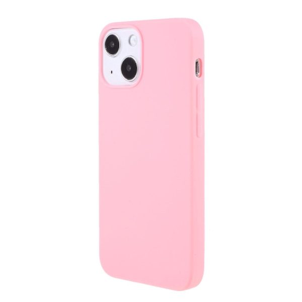 iPhone 13 Mini Fleksibel TPU Plast Bagside Cover - Lyserød Online now