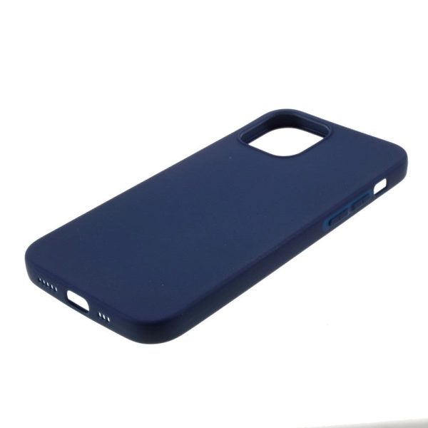 iPhone 12   12 Pro Minimalistisk Mat Fleksibelt Plastik Cover - Mørk Blå Discount