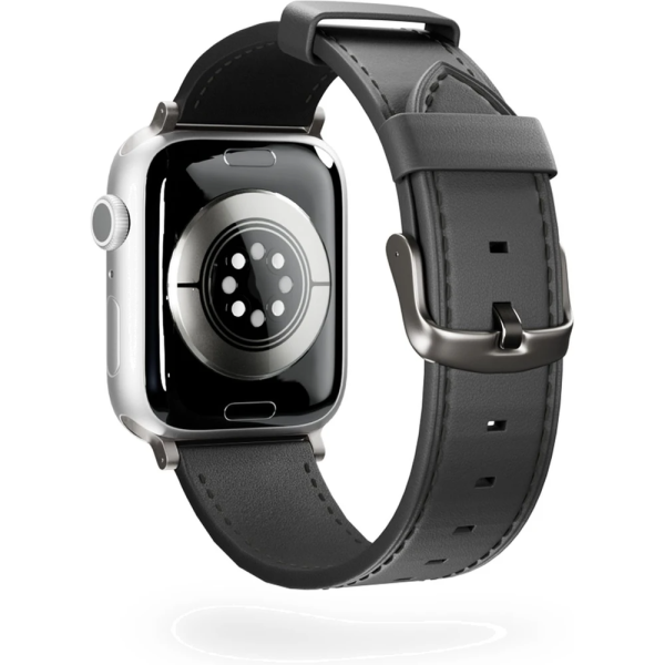 Epico Apple Watch (42 44 SE 45 46 49mm) Ægte Læder Rem - Sort Sale