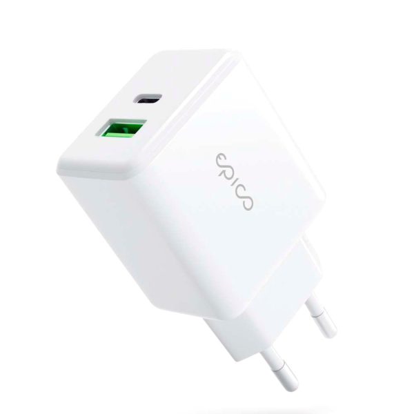 Epico Pro 2.0 Vægoplader PD 38W m. USB-C & USB-A - Hvid Supply