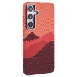 EIDERWOOD Mønstret Carbon Cover - Samsung Galaxy S24 - MagSafe Kompatibel - Orange Peak Cheap