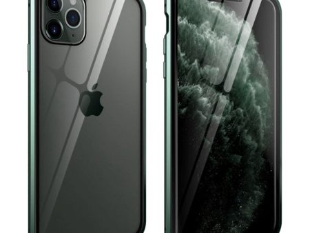 iPhone 11 Pro Cover m. Glas Bagside & Forside - Mørkegrøn Online now