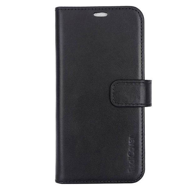 RadiCover Exclusive 2-in-1 - iPhone 15 Pro - Ægte Læder Cover - 86% Strålingsbeskyttelse - MagSafe Kompatibel - Sort Online now