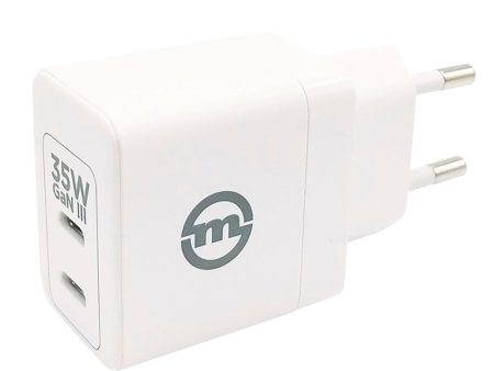 Mobile Origin Super Charger 35W GaN Vægoplader m. 2x USB-C - Hvid Supply