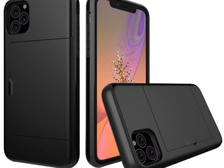 iPhone 11 Pro Hybrid Håndværkercover m. Kortholder Sort Sale