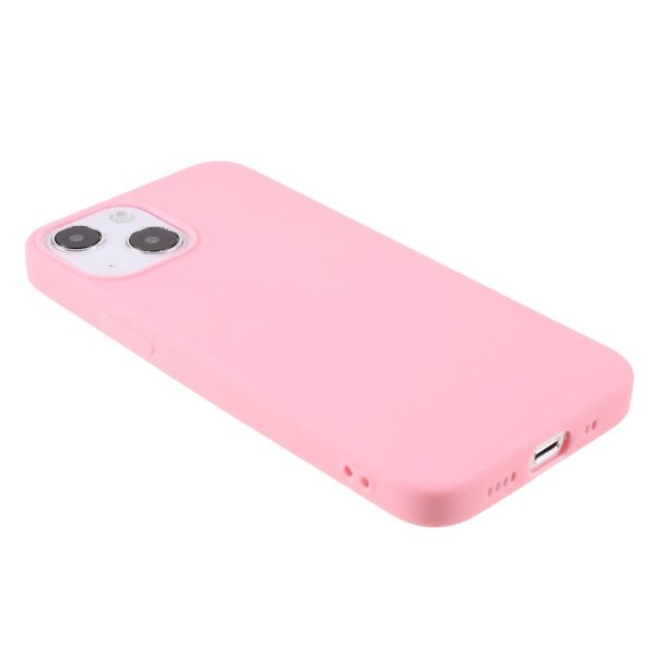 iPhone 13 Mini Fleksibel TPU Plast Bagside Cover - Lyserød Online now