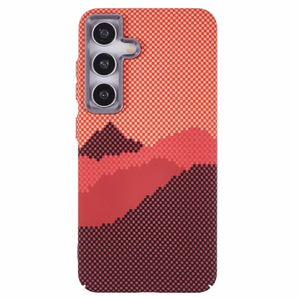 EIDERWOOD Mønstret Carbon Cover - Samsung Galaxy S24 - MagSafe Kompatibel - Orange Peak Cheap