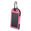 Setty Solcelle Powerbank 5.000 mAh 10W 2 x USB-A - Pink For Cheap