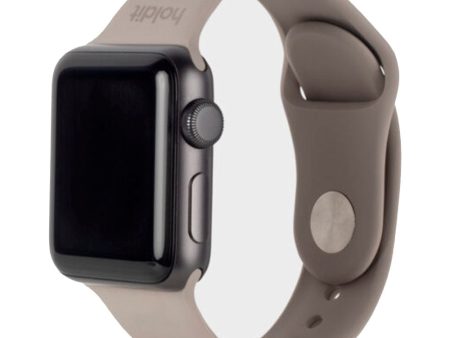 Apple Watch (38 40 SE 41 42mm) Holdit Silikone Rem - Taupe Online Hot Sale