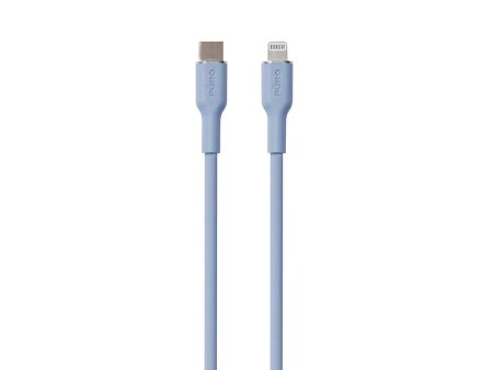 PURO Soft USB-C til Lightning Kabel 1.5m - Blå Online now