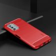 Nokia G42 Brushed Carbon Fiber Cover - Rød Online Hot Sale