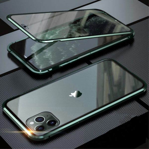 iPhone 11 Pro Cover m. Glas Bagside & Forside - Mørkegrøn Online now