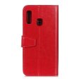 Samsung Galaxy A20e Læder Cover m. Pung Rød Hot on Sale