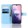 OnePlus 7 Soft Pouch Læder Cover m. Pung Blå Cheap