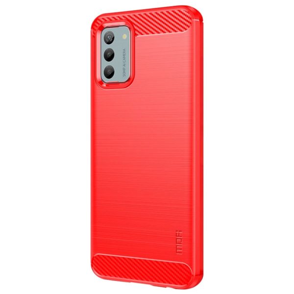 Nokia G42 Brushed Carbon Fiber Cover - Rød Online Hot Sale