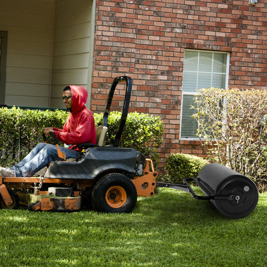 39 Inch Wide Push Tow Lawn Roller-Black Discount