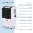 250 Pints Commercial Dehumidifier with Drain Hose Large Spaces up to 8500 Sq.Ft-White Sale