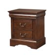 Solid Wood Cappuccino 2 Drawer Nightstand Online