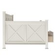 White Cross Back Wood Twin With Two Drawers Bed Frame Online Hot Sale