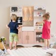 Kids Kitchen Playset with Microwave and Coffee Maker for Ages 3+-Pink Online