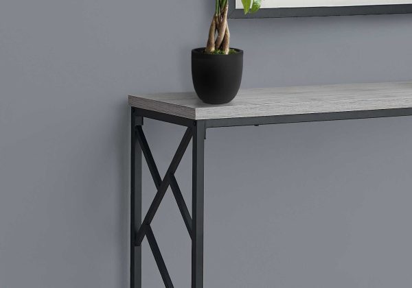 44  Gray and Black Frame Console Table Hot on Sale