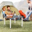 Folding Outdoor Camping Table with Carrying Bag for Picnics and Party-Gray Online now