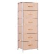 18  Pink and White Steel and Fabric Six Drawer Chest Online Sale