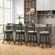 27 31 Inch Swivel Bar Stools Set of 2 with Hollow Back and Soft-padded Seat-27 Inch Hot on Sale