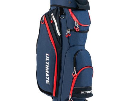 9.5 Inch Golf Cart Bag with 14 Way Full-Length Dividers Top Organizer-Navy For Sale