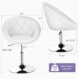 1 Piece Adjustable Modern Swivel Round Tufted-White Online Hot Sale