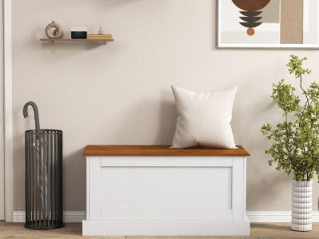 Large Storage Chest with Safety Metal Hinge-White For Cheap