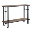 47  Gray and Black Frame Console Table With Shelves Online