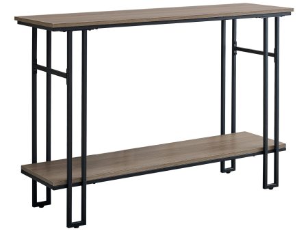 47  Gray and Black Frame Console Table With Shelves Online