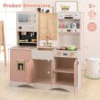 Kids Kitchen Playset with Microwave and Coffee Maker for Ages 3+-Pink Online