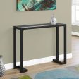 42  Clear and Black Glass Console Table on Sale