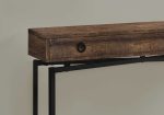 43  Brown And Black Cross Leg Console Table Supply