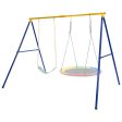 660 LBS Extra-Large A-Shaped Swing Stand with Anti-Slip Footpads-Yellow Hot on Sale