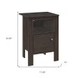 24  Brown Nightstand with Cabinet Storage Online