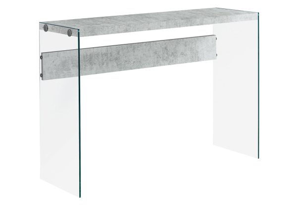 44  Gray And Clear Solid Console Table Online