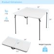 Folding Camping Table with All-Weather HDPE Tabletop and Rustproof Steel Frame-White Online Hot Sale