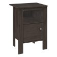 24  Brown Nightstand with Cabinet Storage Online