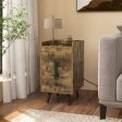 Nightstand Side Tables with 2 Drawers and 2 USB Ports-Rustic Brown Discount