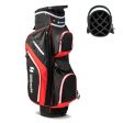 Golf Cart Bag with 14 Way Top Dividers-Red For Sale