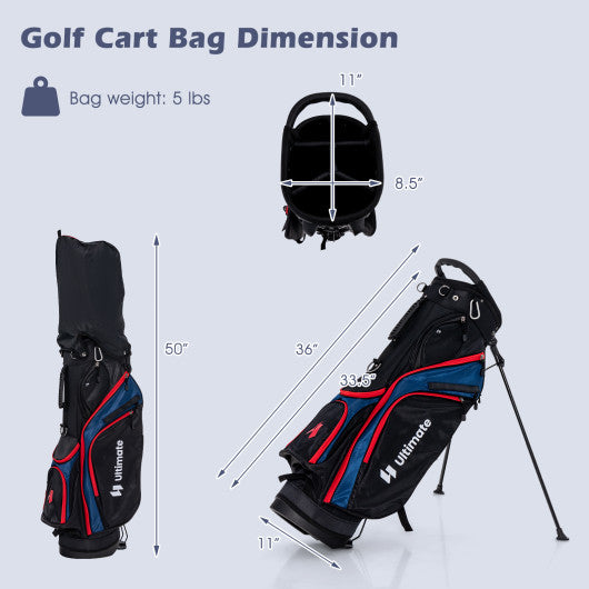 11 Pieces Complete Golf Club Package Set-Blue Sale