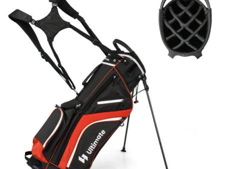 Lightweight Golf Stand Bag with 14 Way Top Dividers and 6 Pockets-Red Hot on Sale