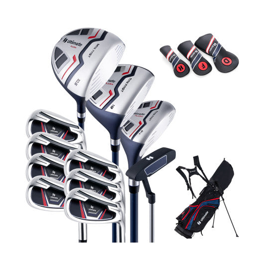 11 Pieces Complete Golf Club Package Set-Blue Sale