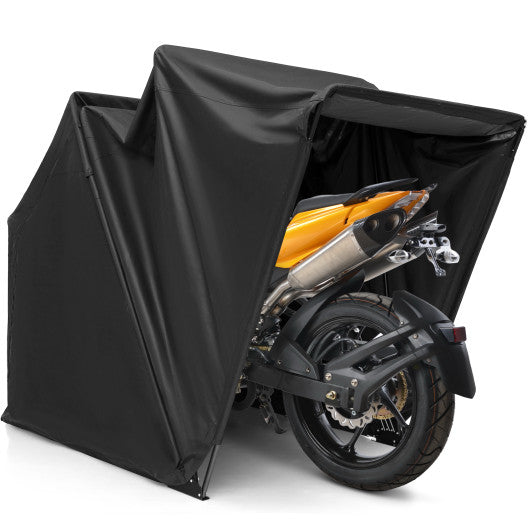 Outdoor Motorcycle Shelter Waterproof Motorbike Storage Tent with Cover-Black Hot on Sale