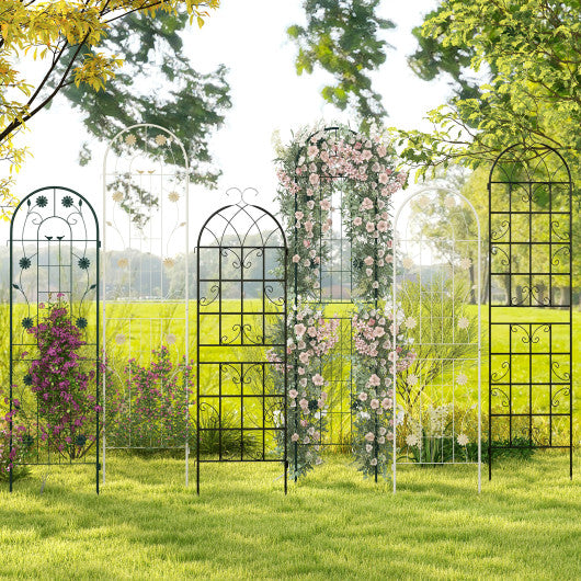 2 Pack 86.5 x 20 Inches Metal Garden Trellis for Climbing Plants-White Cheap