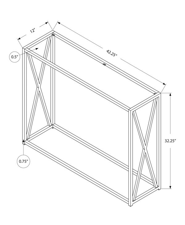 42  Clear And Gold Glass Frame Console Table Online Hot Sale