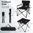 Outdoor Folding Camping Chairs and Table Set with Carrying Bag-Black Online Hot Sale